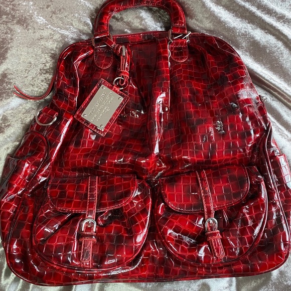 D&G burgundy crocodile leather handbag - Picture 3 of 6